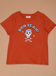 Boo Yeah Skeleton Toddler Tee Detail 2 - TULLABEE