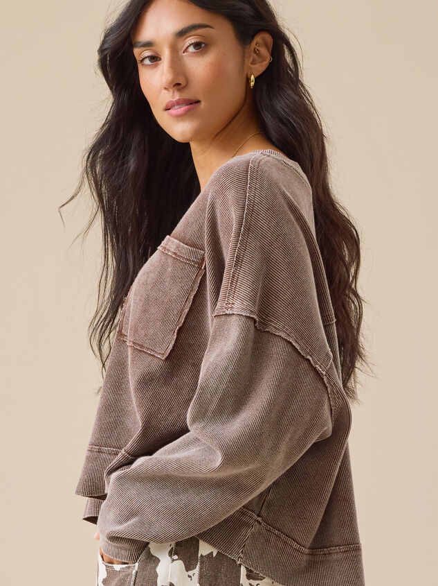 Cassidy Boxy Thermal Top Detail 2 - TULLABEE