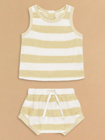Billy Striped Tank and Bloomer Set by Quincy Mae - TULLABEE