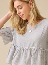 Leyla Stripe Top Detail 2 - TULLABEE