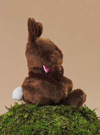 Richie Chocolate Bunny Plush Detail 2 - TULLABEE