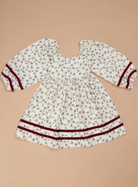 Ella Floral Velvet Toddler Dress - TULLABEE