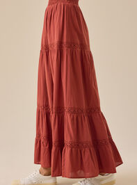 Jaycee Tiered Midi Skirt Detail 4 - TULLABEE