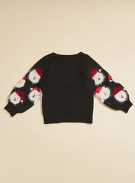 Santa Face Toddler Sweater Detail 3 - TULLABEE