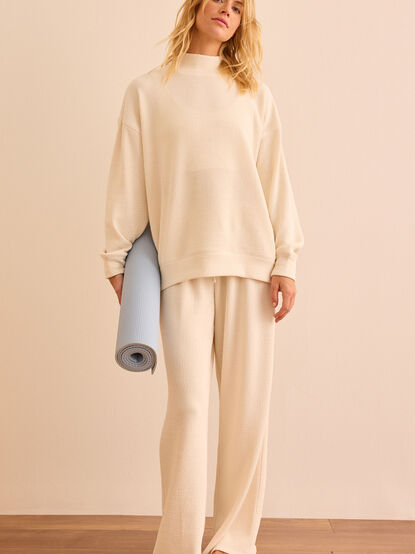 Balanced Ease Ribbed Mockneck - TULLABEE