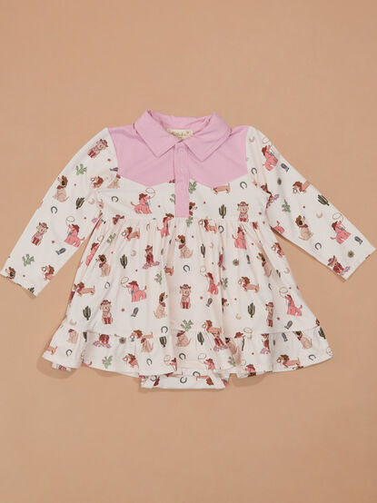 Amanda Cowgirl Dog Tiered Bodysuit - TULLABEE