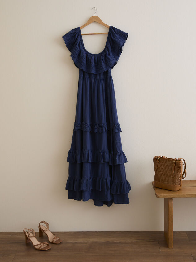 Karissa Tiered Midi Dress Detail 4 - TULLABEE