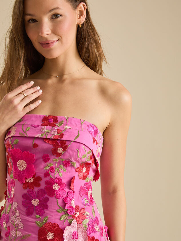 Hadley Floral Mini Dress Detail 3 - TULLABEE