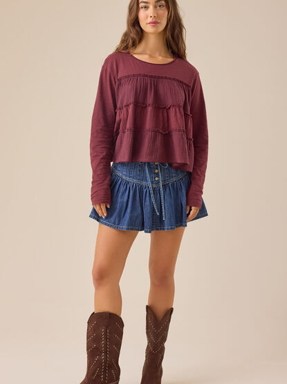 Lila Tiered Babydoll Top - TULLABEE