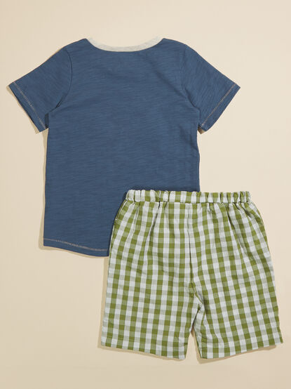 Duck Tee and Gingham Shorts Set by Mudpie - TULLABEE