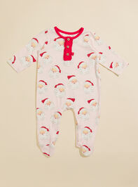 Vintage Pink Santa Footie by MudPie Detail 2 - TULLABEE