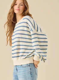 Brooke Textured Striped Top Detail 5 - TULLABEE