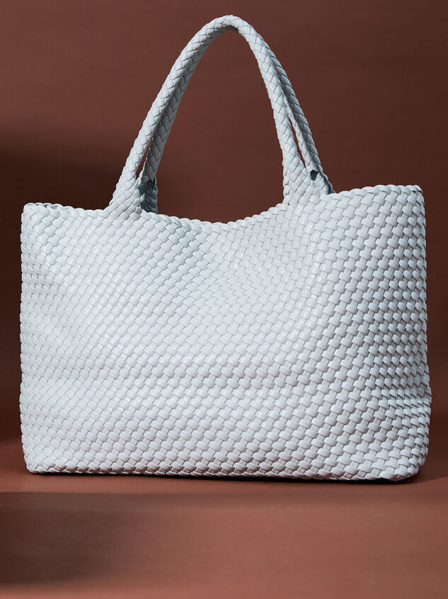 Large Woven Tote Bag Detail 3 - TULLABEE