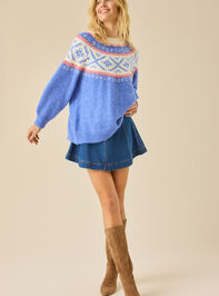 Alpine Oversized Fair Isle Sweater - TULLABEE