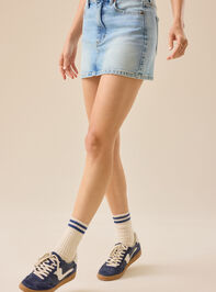 Miranda Denim Mini Skirt Detail 2 - TULLABEE