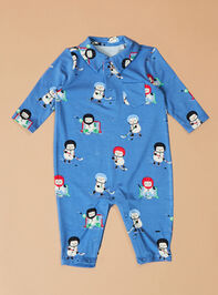 Hockey Snowman Polo Romper - TULLABEE