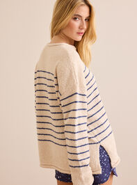 Mindful Escape Oversized Striped Sweater Detail 5 - TULLABEE