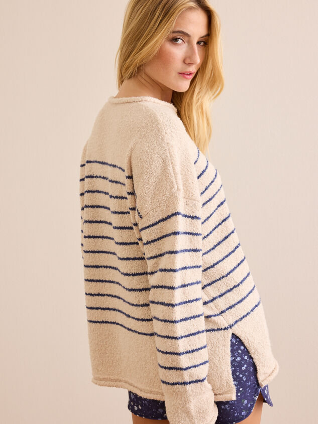 Mindful Escape Oversized Striped Sweater Detail 5 - TULLABEE