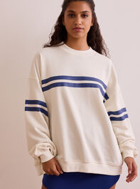 Turbo Striped Sweatshirt Detail 3 - TULLABEE