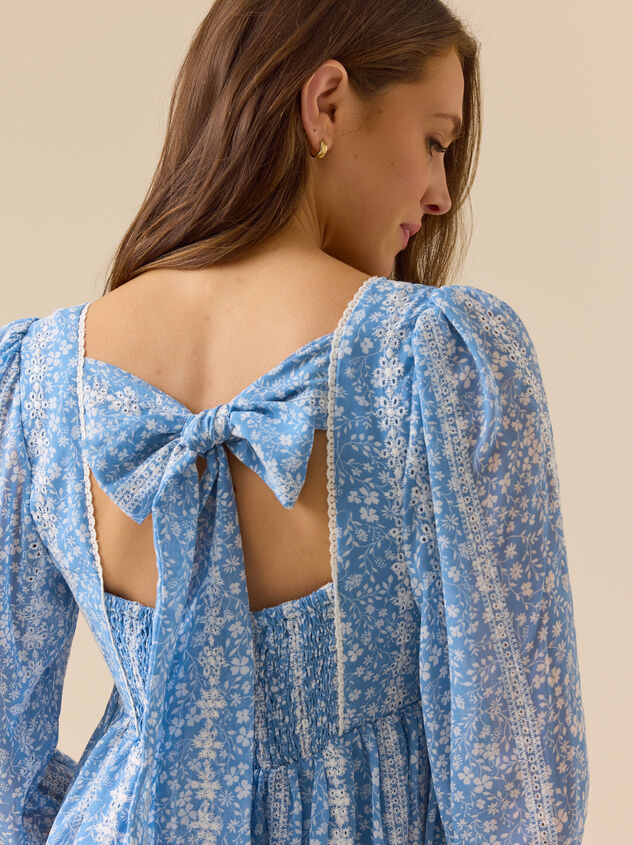 Antonia Floral Mini Dress Detail 3 - TULLABEE