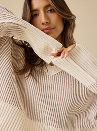 Ophelia Cropped Matte Chenille Sweater Detail 3 - TULLABEE