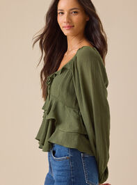 Polly Ruffle Babydoll Top Detail 4 - TULLABEE