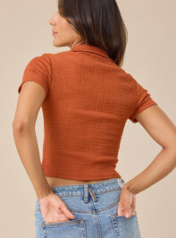 Kat Button Down Top Detail 5 - TULLABEE