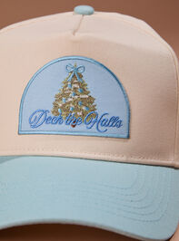 Deck The Halls Trucker Hat Detail 2 - TULLABEE