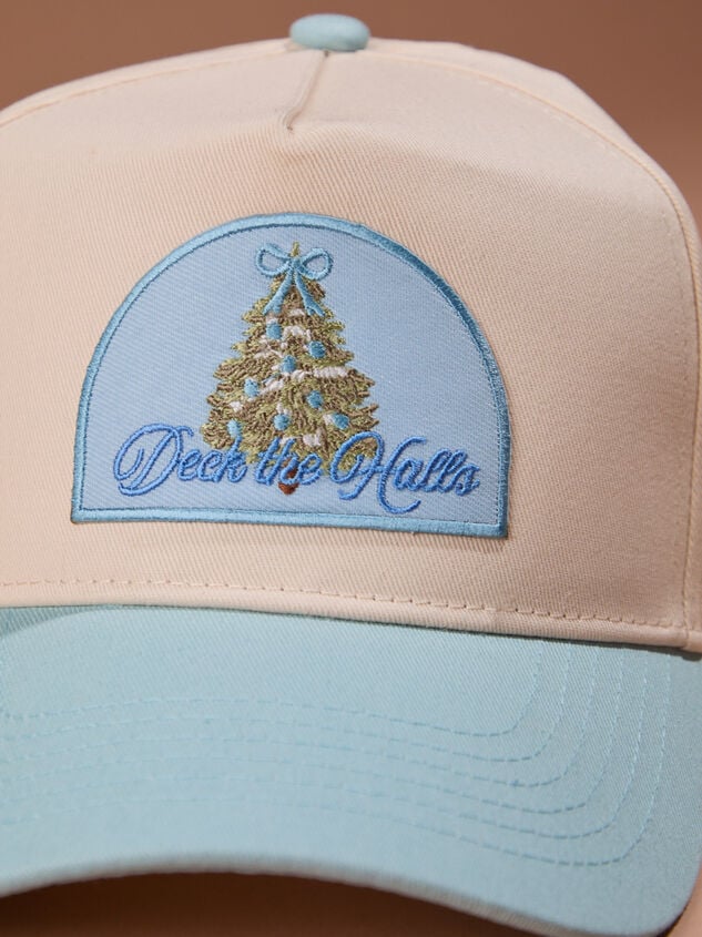 Deck The Halls Trucker Hat Detail 2 - TULLABEE
