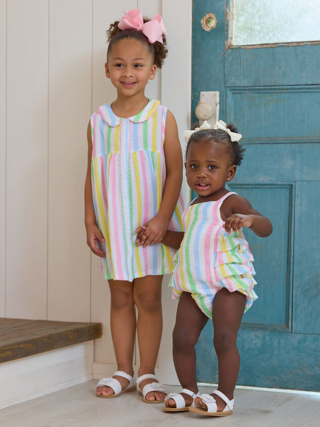 Haley Colorful Stripe Dress Detail 4 - TULLABEE