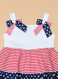 America Bow Baby Dress Detail 2 - TULLABEE
