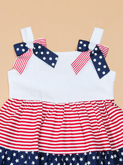America Bow Baby Dress - TULLABEE