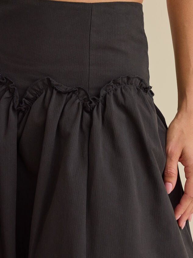 Oakley Drop Waist Midi Skirt Detail 3 - TULLABEE