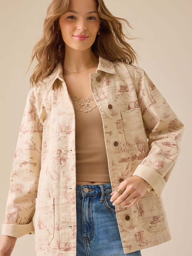 Cassidy Western Denim Jacket Detail 2 - TULLABEE