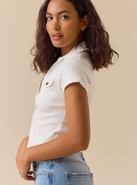 Sadie Denim Top Detail 4 - TULLABEE