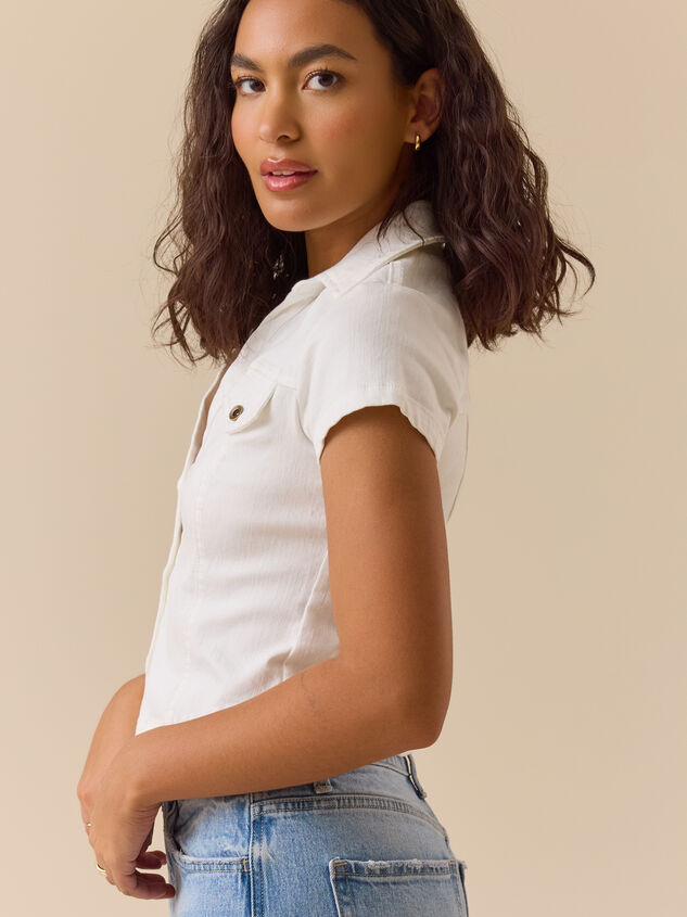 Sadie Denim Top Detail 4 - TULLABEE