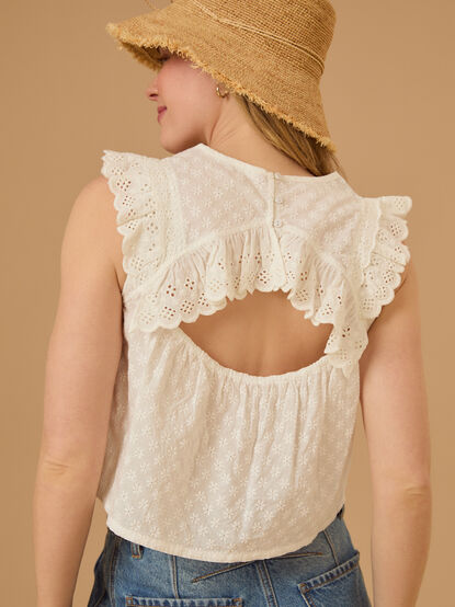 Georgia Eyelet Ruffle Top - TULLABEE