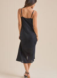 Eva Satin Midi Dress Detail 6 - TULLABEE