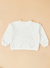 Emerson Floral Bow Sweatshirt Detail 2 - TULLABEE