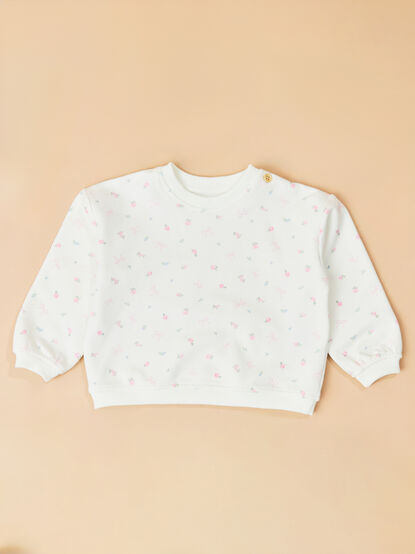 Emerson Floral Bow Sweatshirt - TULLABEE