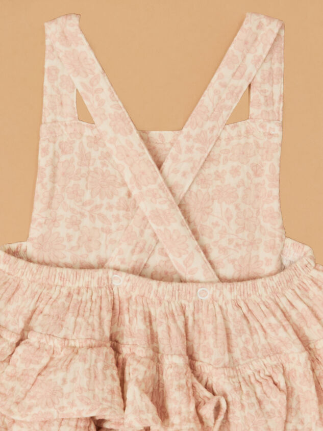 Harper Floral Sunsuit with Hat Detail 2 - TULLABEE