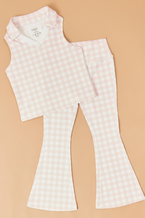 Lena Gingham Flare Leggings - Altar'd State