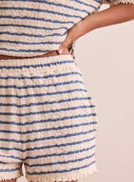 Montauk Striped Shorts Detail 2 - TULLABEE