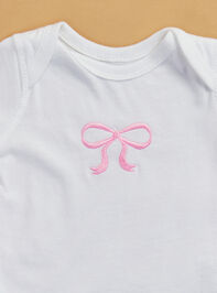 Claire Embroidered Bow Bodysuit Detail 2 - TULLABEE