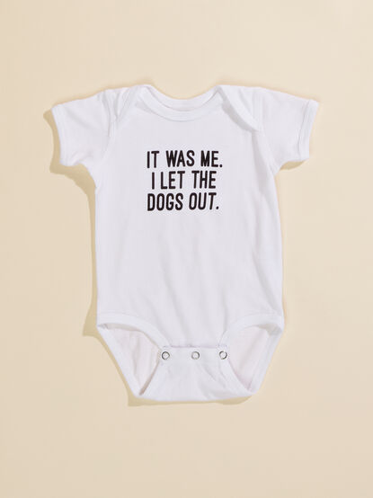 I Let The Dogs Out Bodysuit - TULLABEE