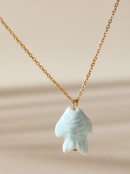 Fish Charm Necklace - TULLABEE