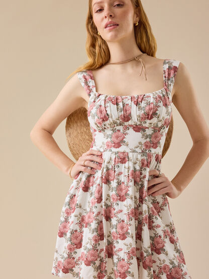 Carlee Floral Mini Dress - TULLABEE