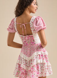 Aderny Floral Mini Dress Detail 5 - TULLABEE