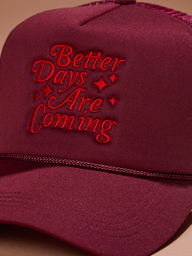 Better Days Are Coming Trucker Hat Detail 2 - TULLABEE