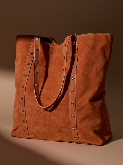 Jackson Studded Suede Tote - TULLABEE